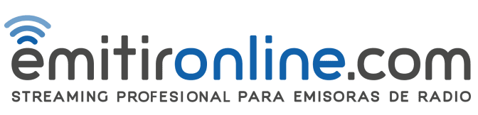 Logo EmitirOnline.com. Streaming profesional para emisoras de radio.